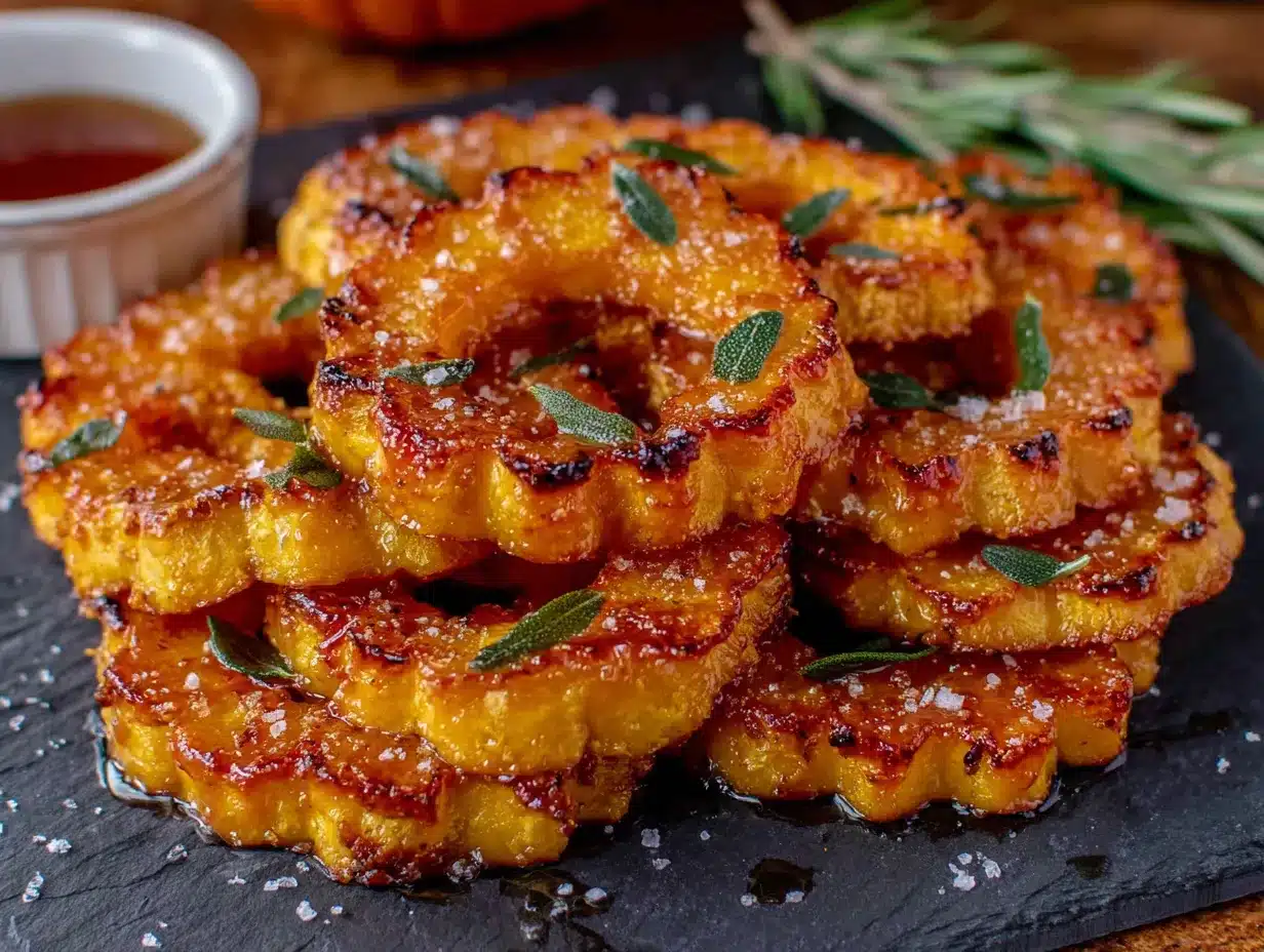 maple roasted delicata squash rings preparation steps