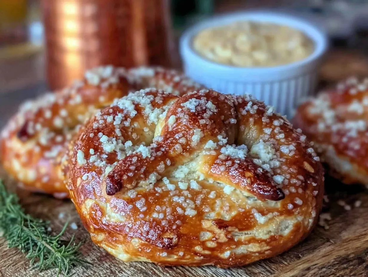 Oktoberfest pretzel board for two preparation steps