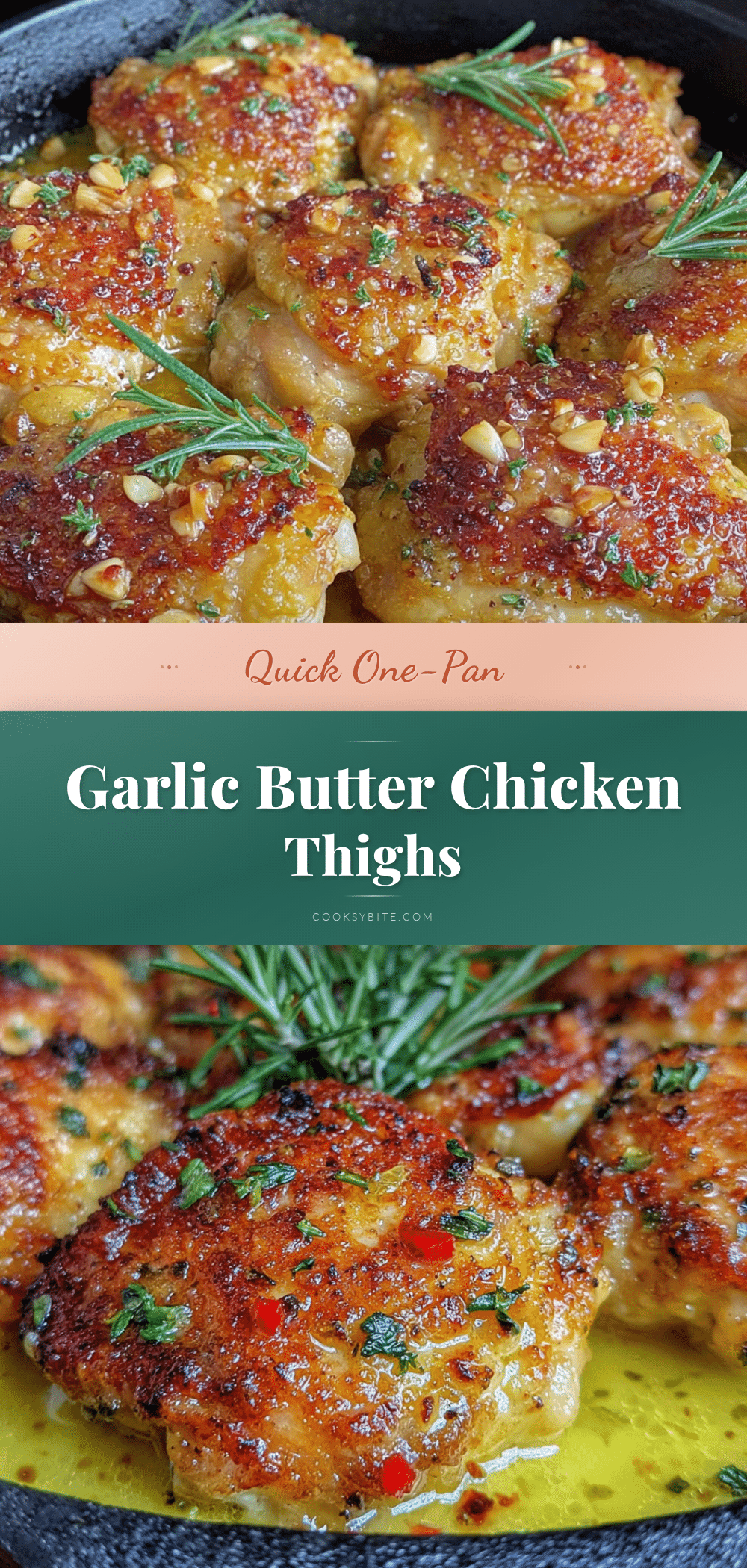one-pan garlic butter chicken thighs recipe