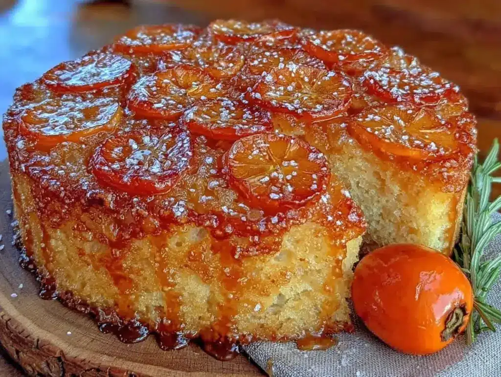 persimmon upside-down cake - featured image