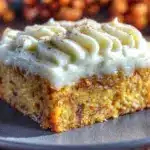 pumpkin bars with cream cheese frosting - featured image
