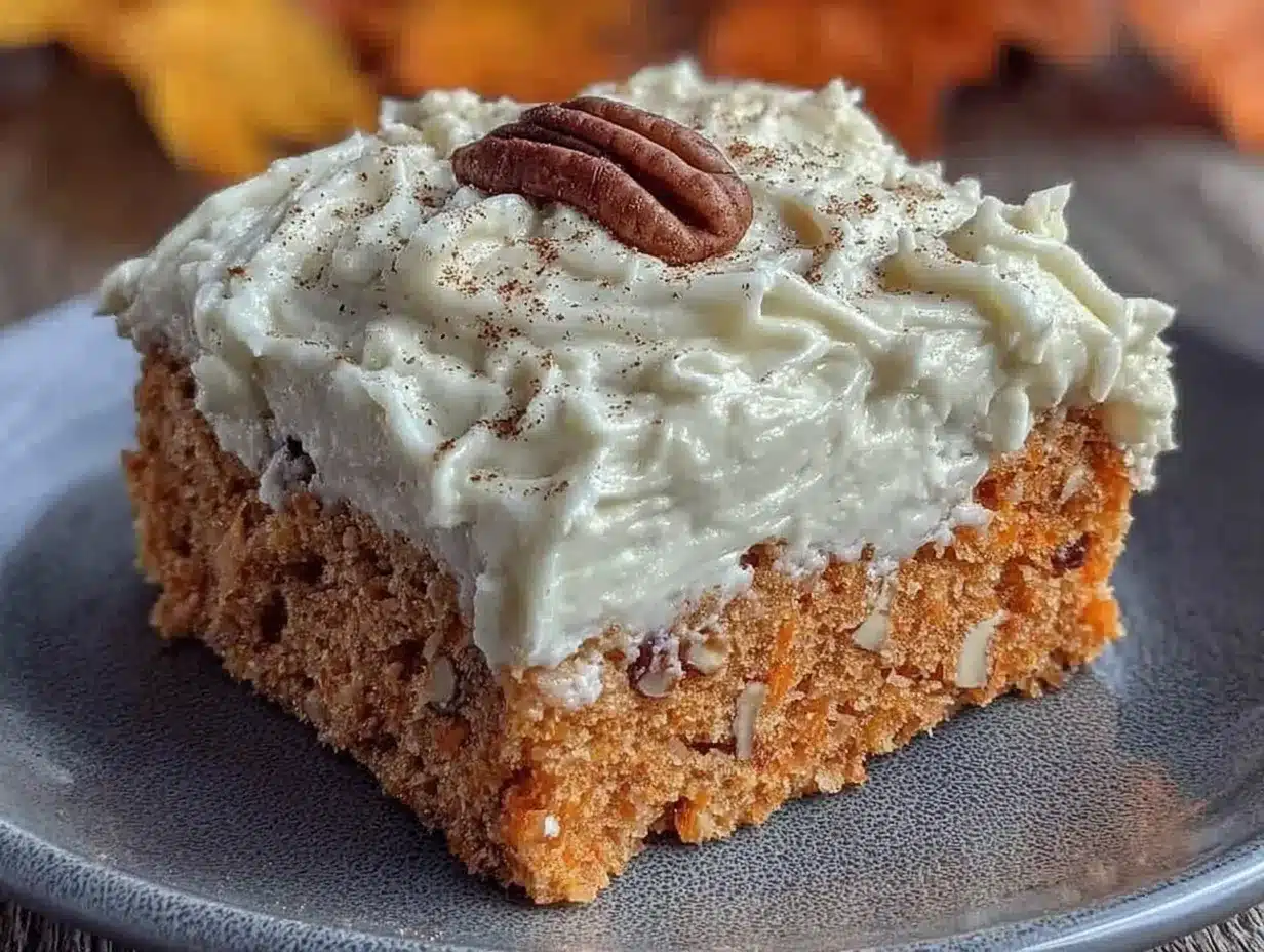pumpkin bars with cream cheese frosting preparation steps