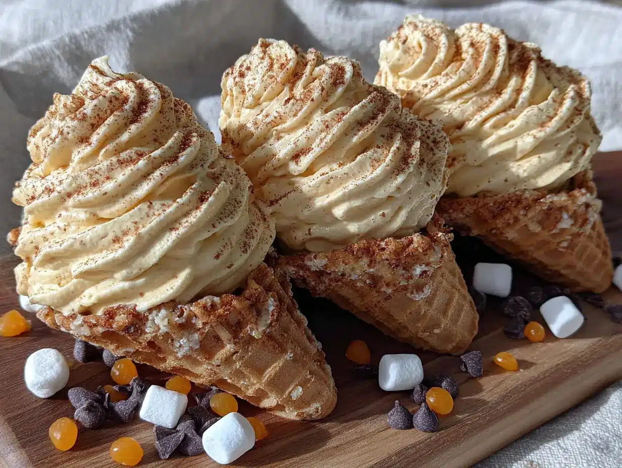 pumpkin charcuterie cones for kids preparation steps