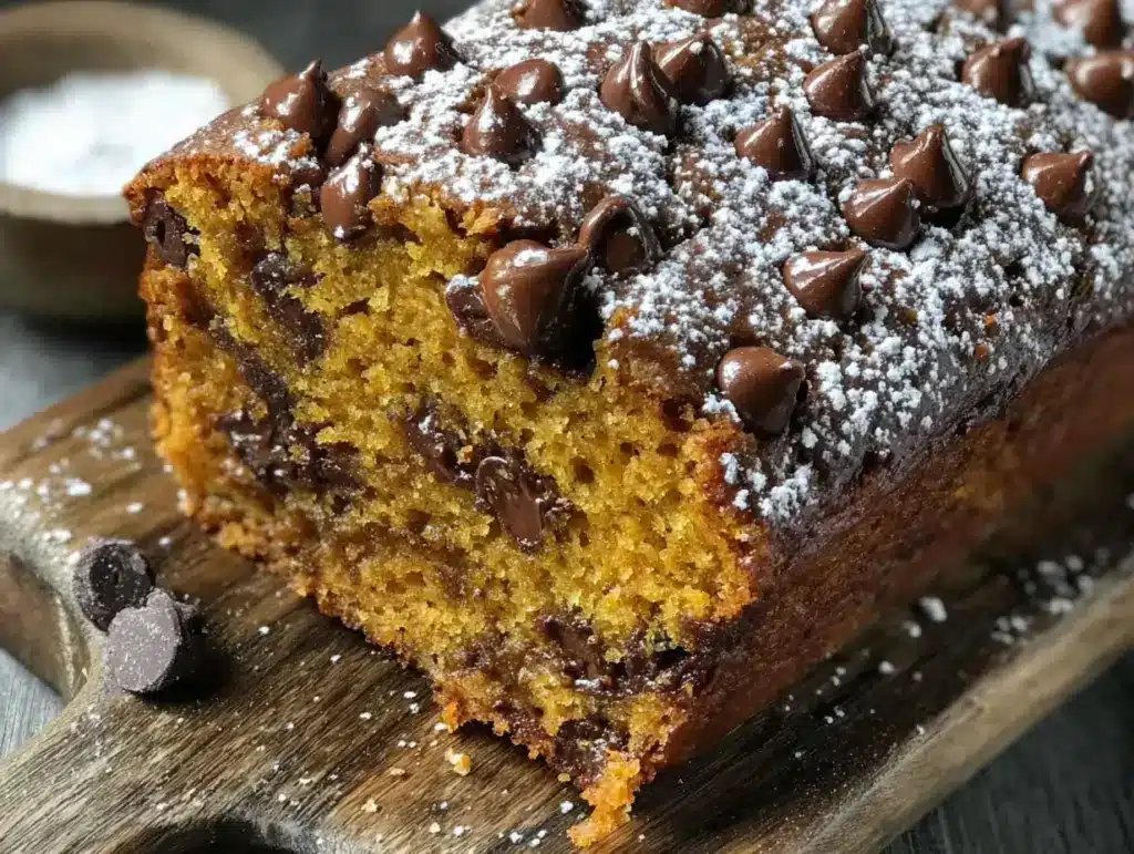 pumpkin chocolate chip bread - featured image