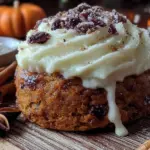 pumpkin cookies with cream cheese icing - featured image