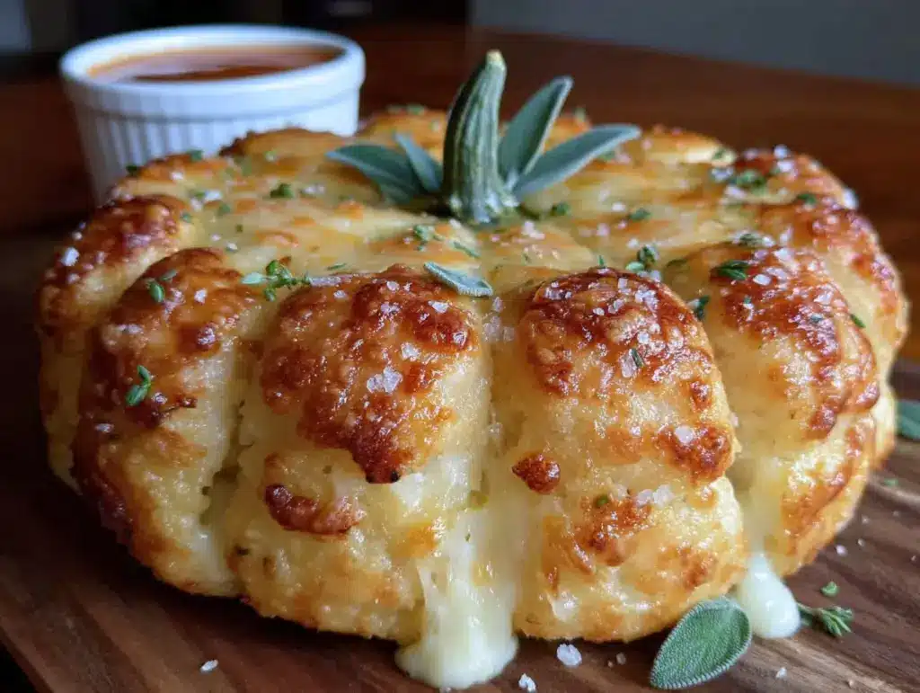 pumpkin pull-apart cheese bread - featured image
