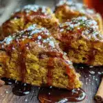 pumpkin scones with maple glaze - featured image