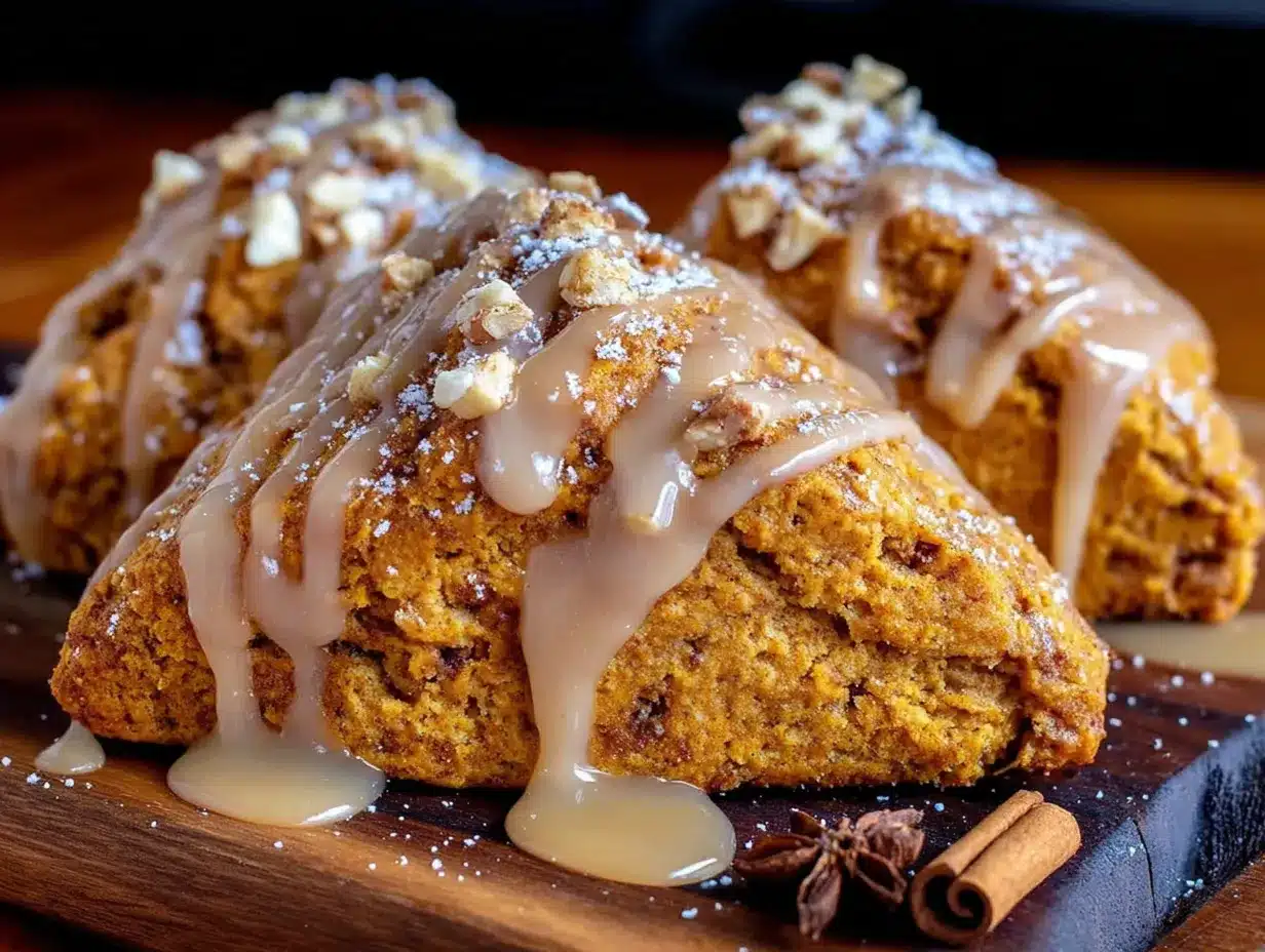 pumpkin scones with maple glaze preparation steps