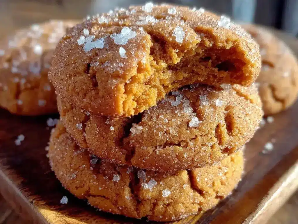 pumpkin snickerdoodle cookies - featured image