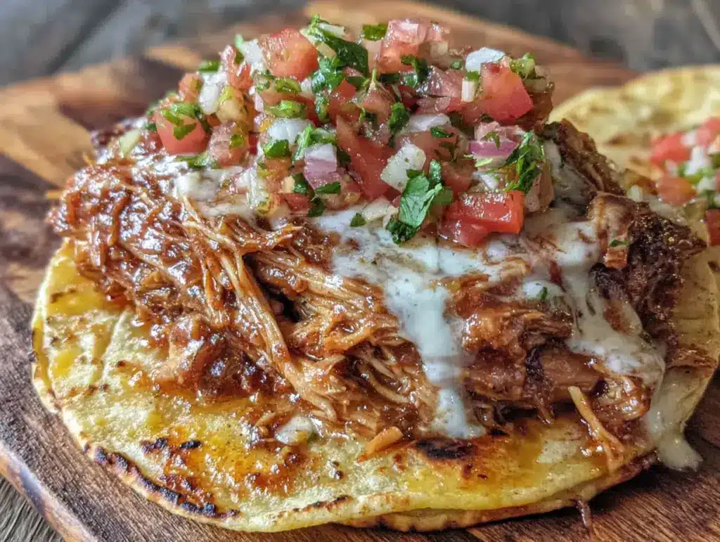 quick 30-minute crockpot chicken tacos - featured image