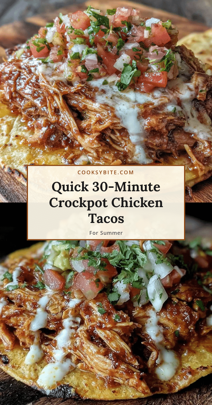quick 30-minute crockpot chicken tacos recipe