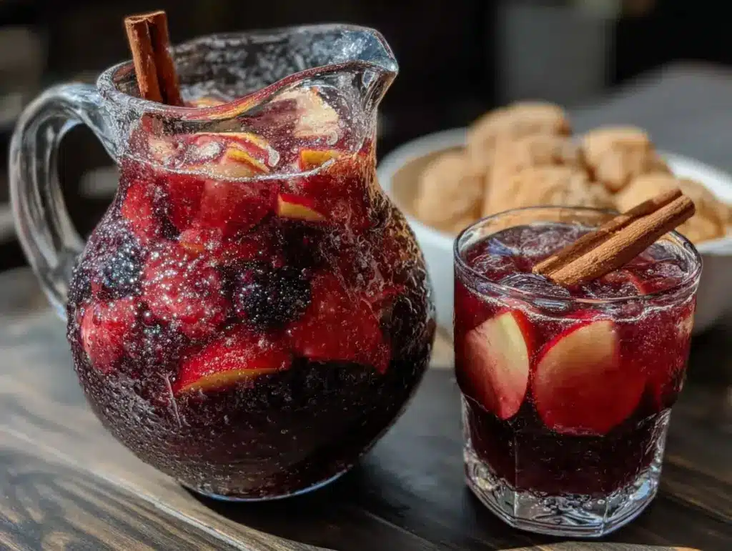 quick apple cider sangria - featured image
