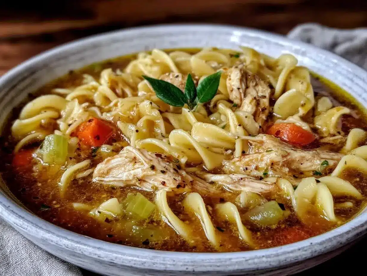 rotisserie chicken noodle soup preparation steps