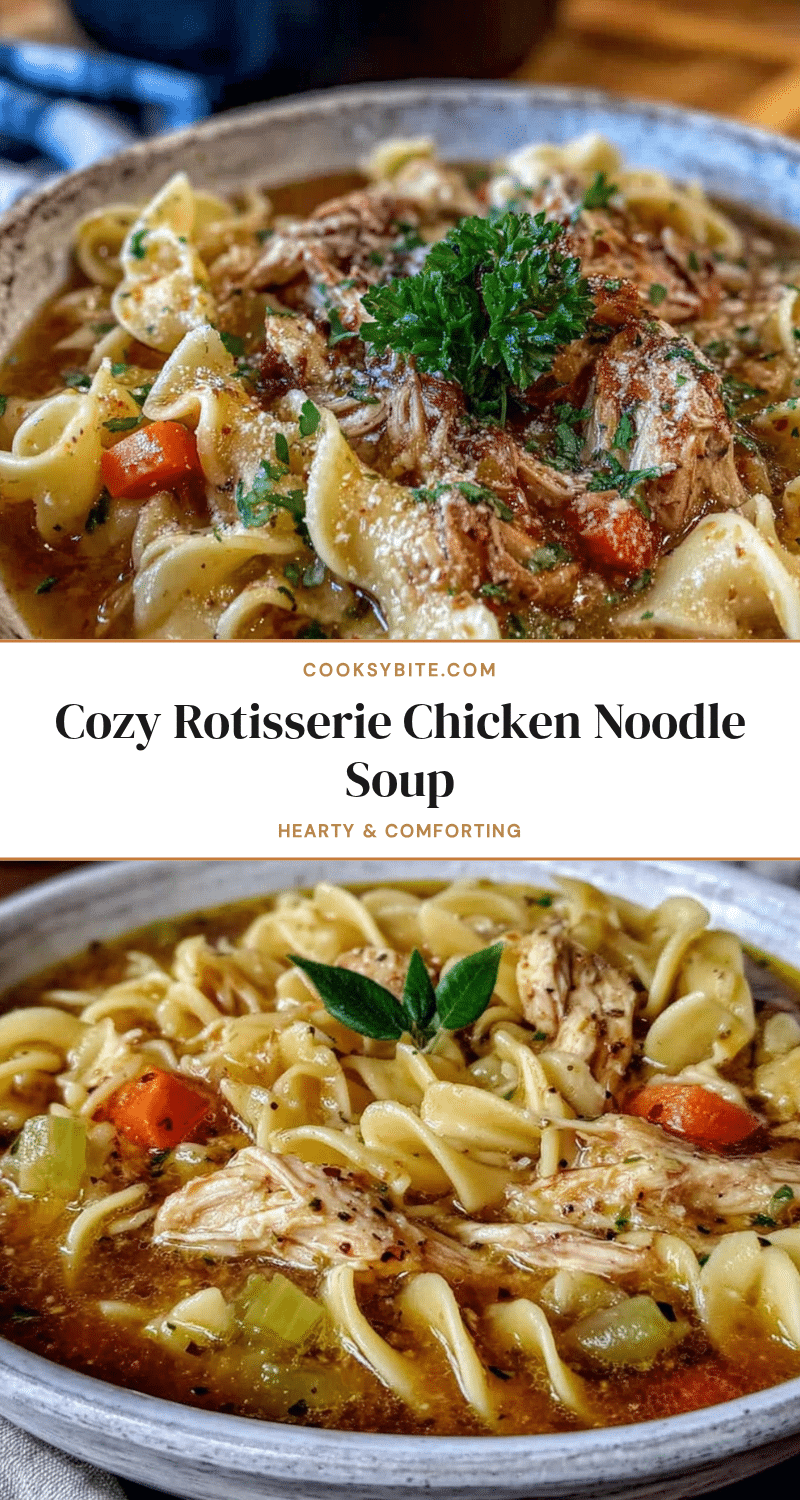 rotisserie chicken noodle soup recipe