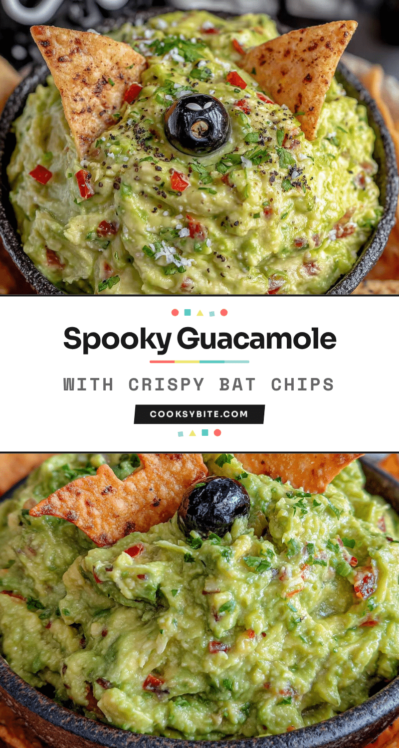spooky guacamole with crispy bat chips recipe