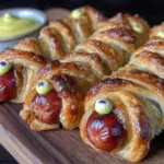 spooky mummy hot dogs - featured image
