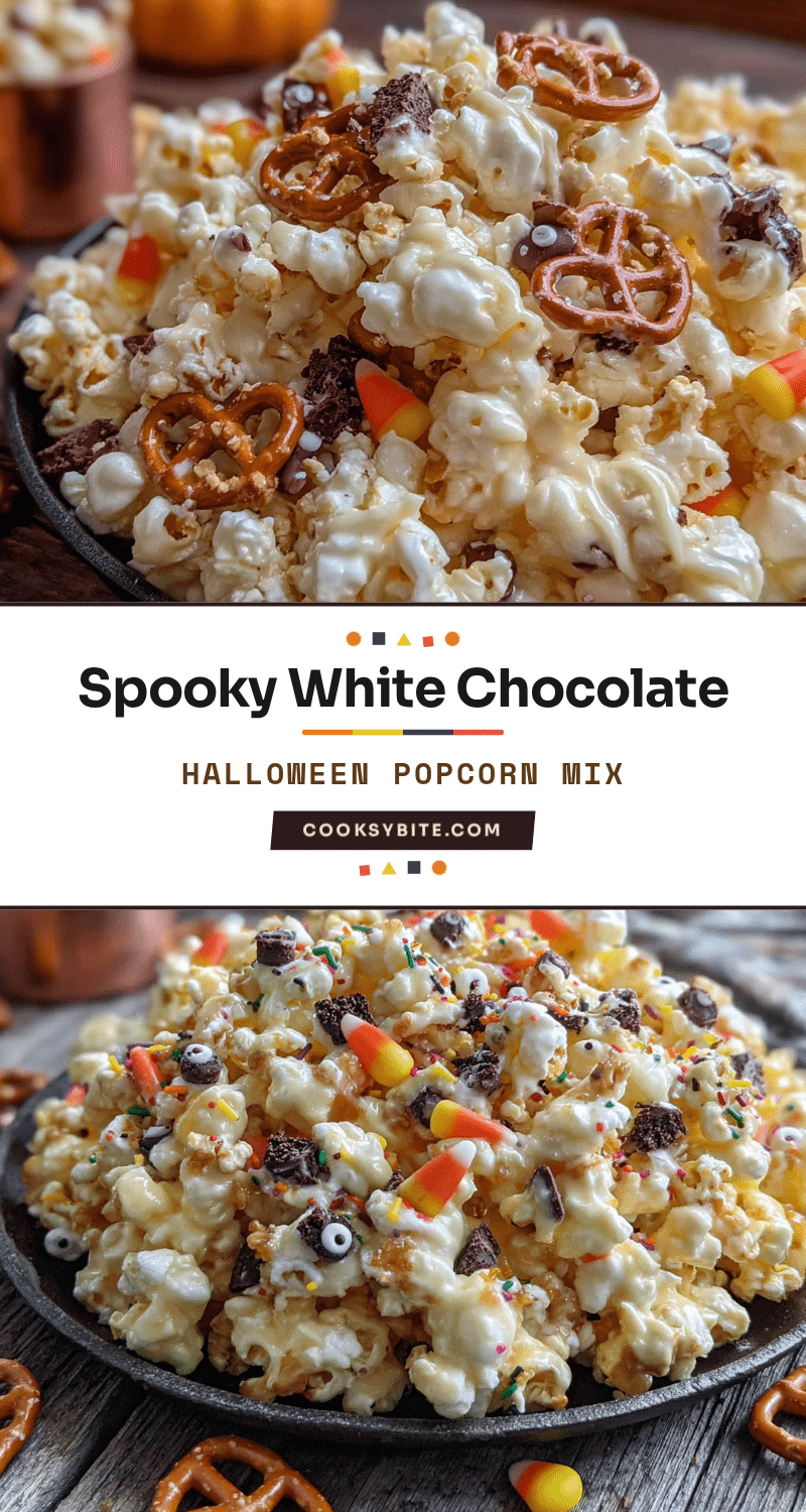white chocolate halloween popcorn mix recipe
