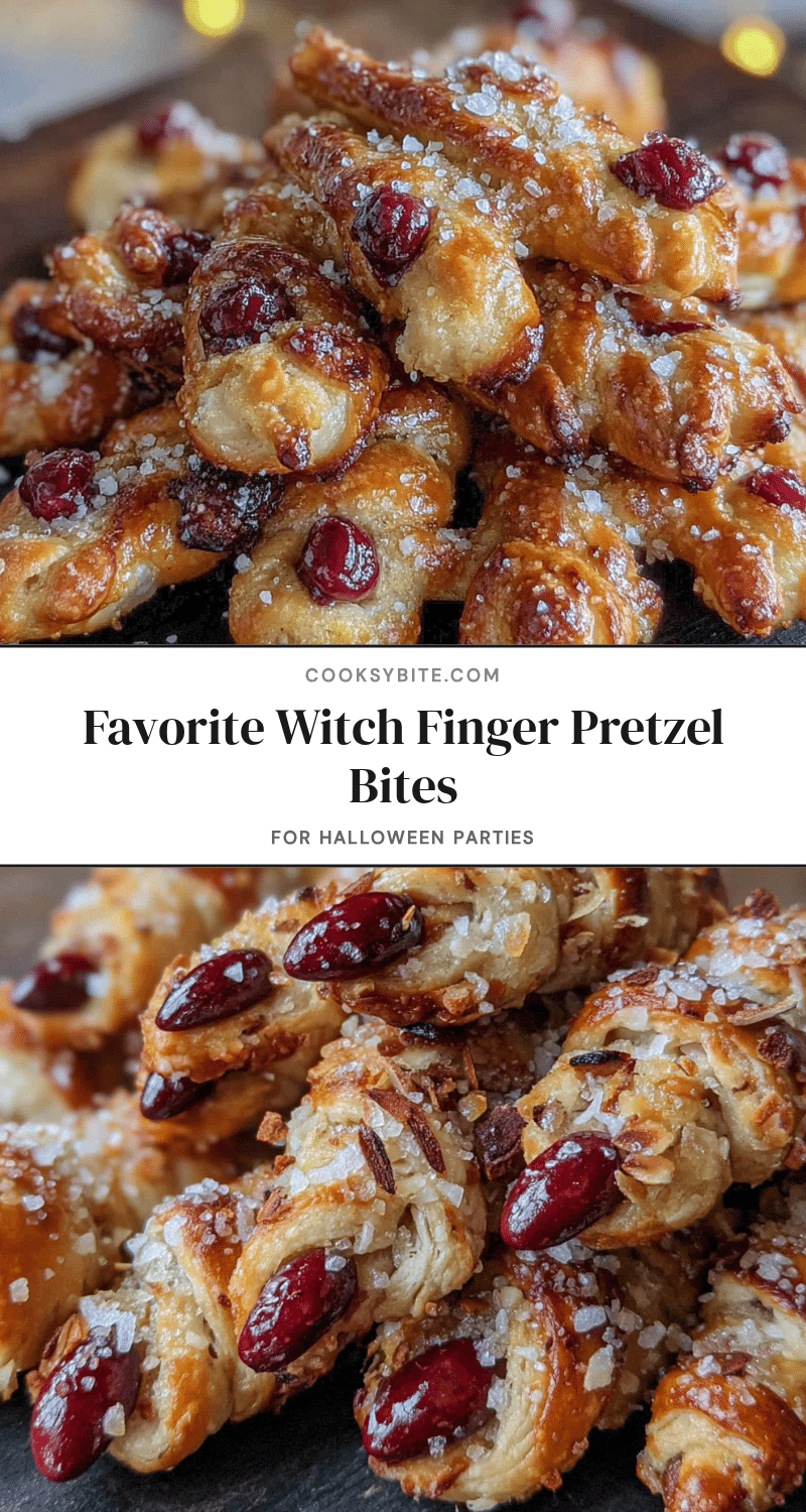 witch finger pretzel bites recipe