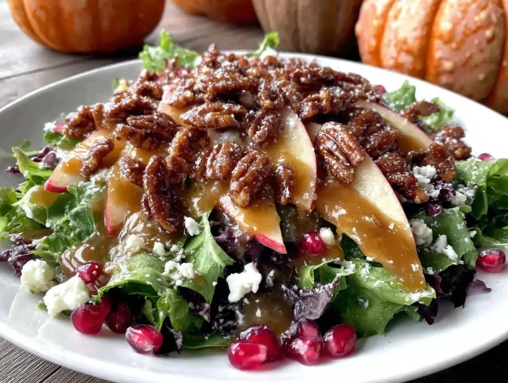 apple pecan salad with maple vinaigrette - featured image