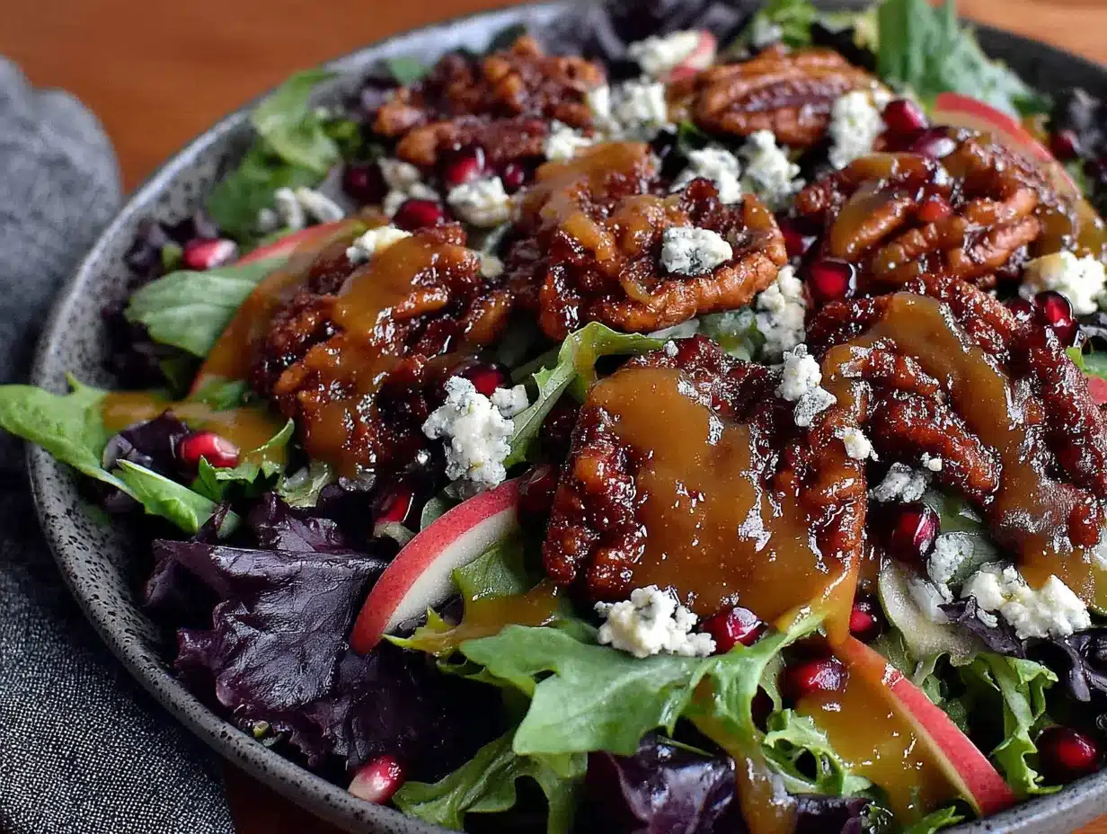 apple pecan salad with maple vinaigrette preparation steps
