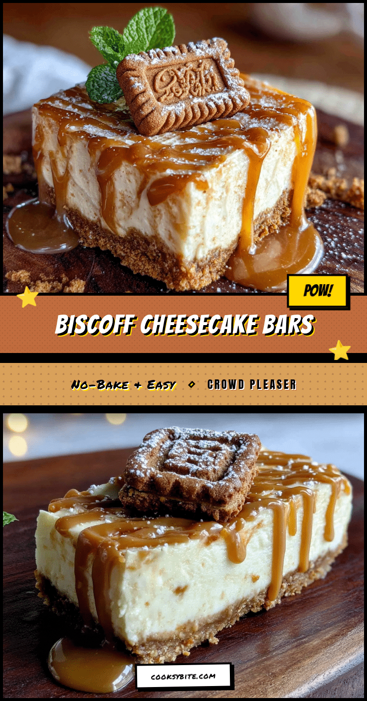 Biscoff cheesecake bars recipe