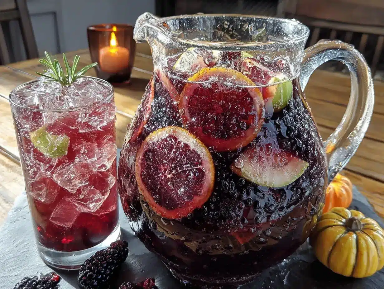 blood orange Halloween sangria preparation steps