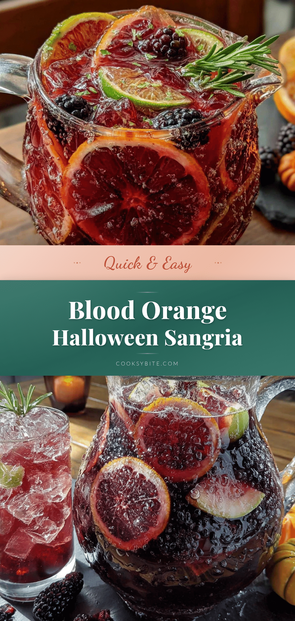 blood orange Halloween sangria recipe