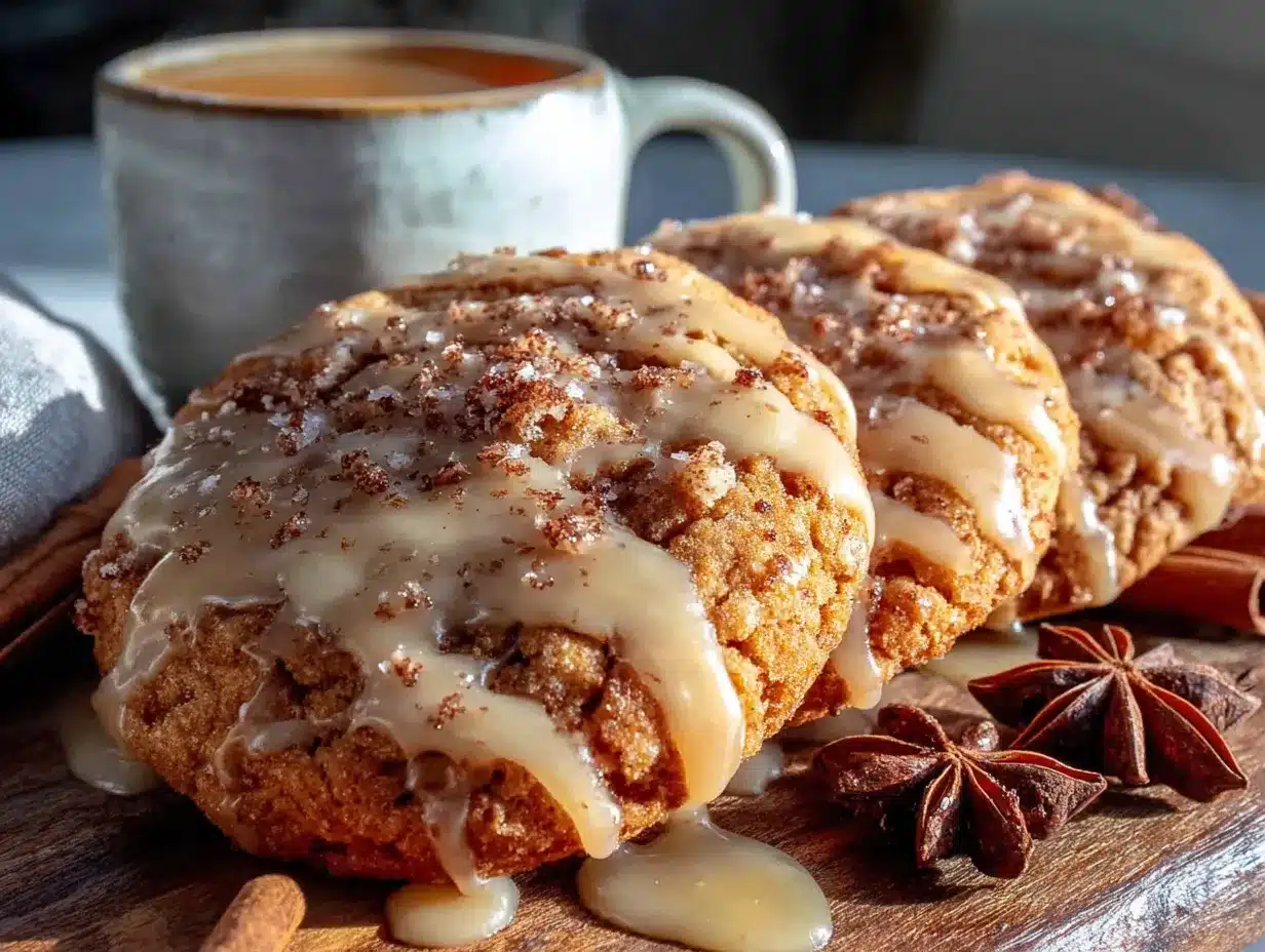 cozy chewy apple cider cookies with cinnamon glaze preparation steps