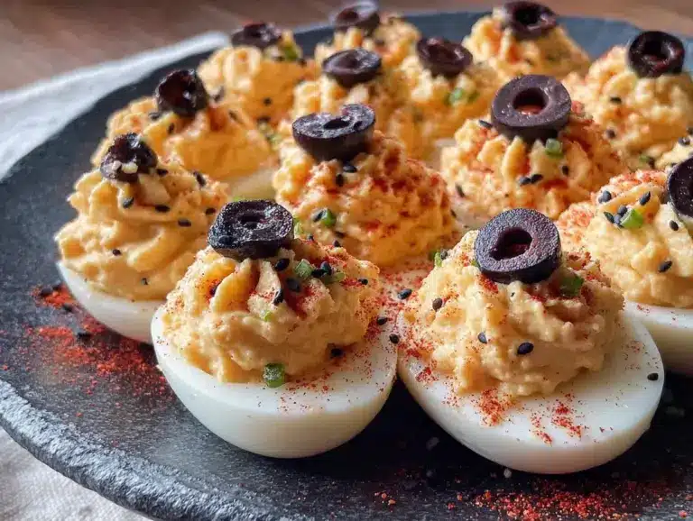 halloween deviled eggs - featured image