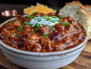 healthy ground turkey pumpkin chili - featured image