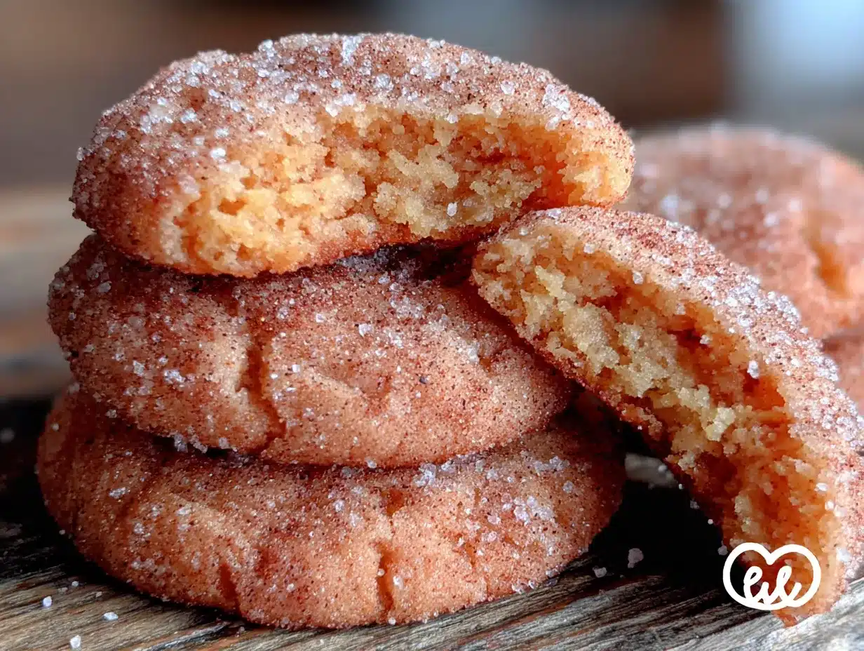 Pumpkin snickerdoodle cookies preparation steps