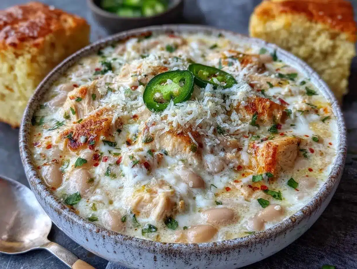 white chicken chili with cream cheese preparation steps